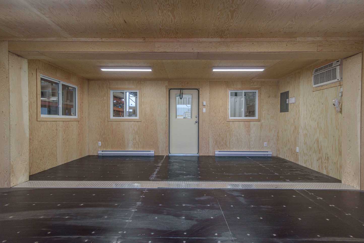 intérieur d'un conteneur