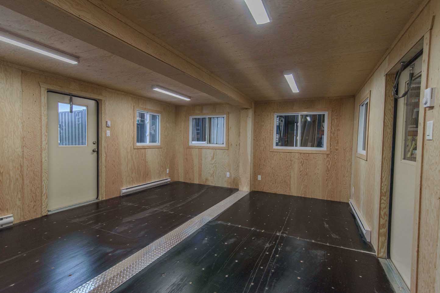 intérieur d'un conteneur