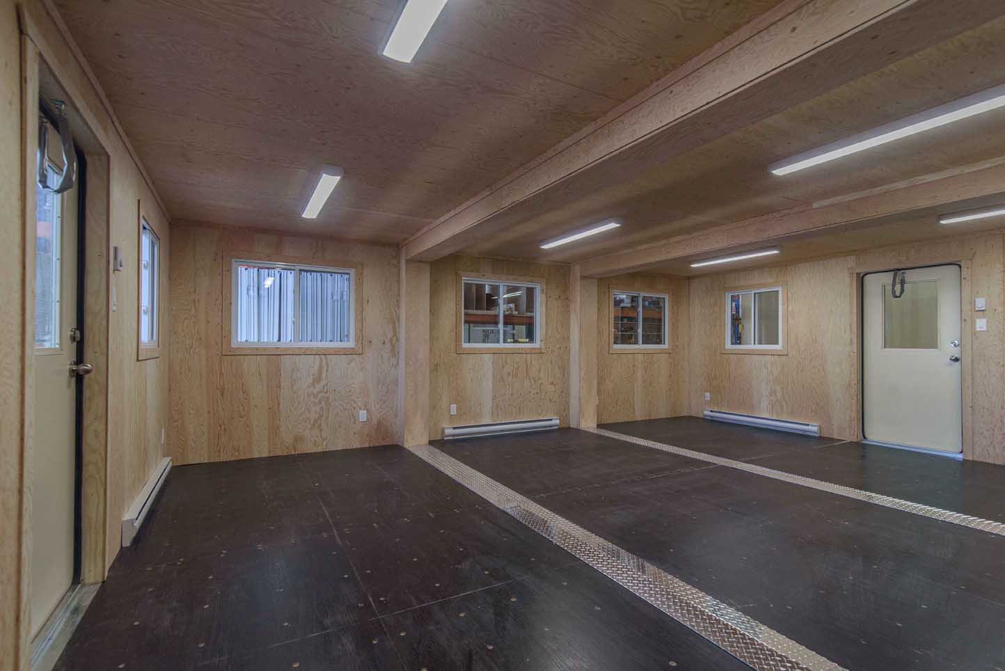 intérieur d'un conteneur